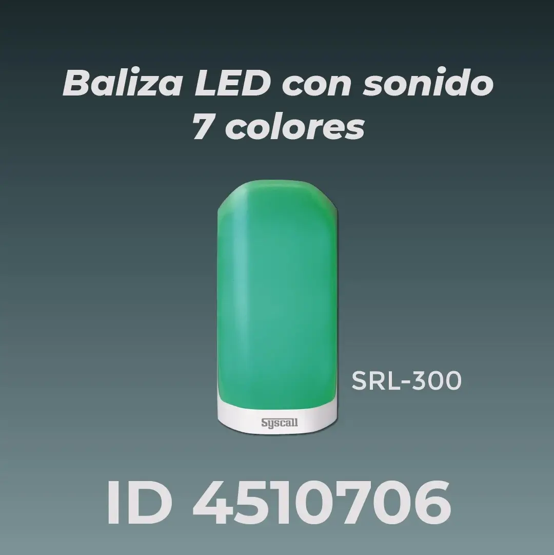 Baliza LED con sonido 7 colores Syscall Chile